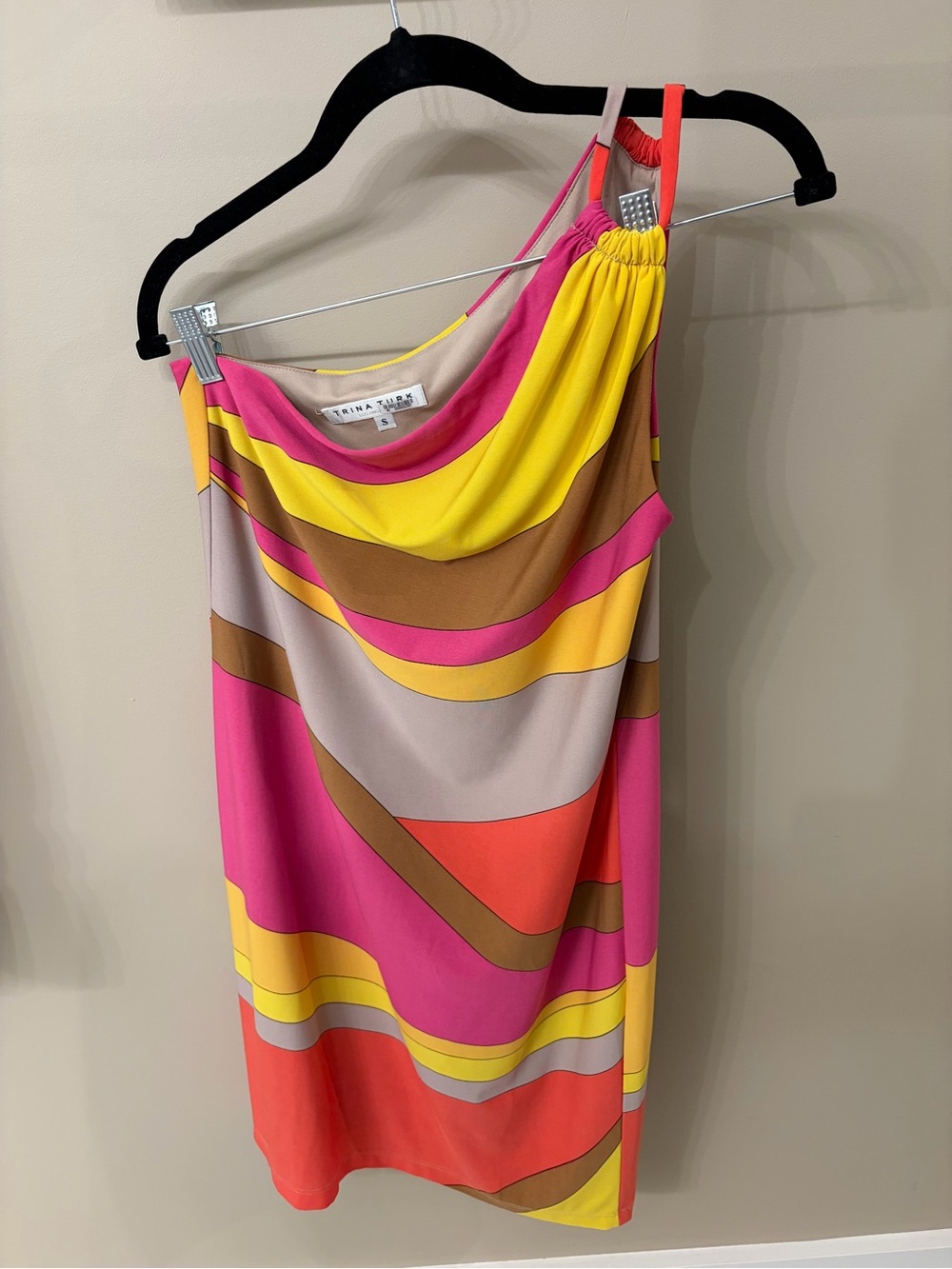 Trina Turk Faraway Vivid One Shoulder Dress